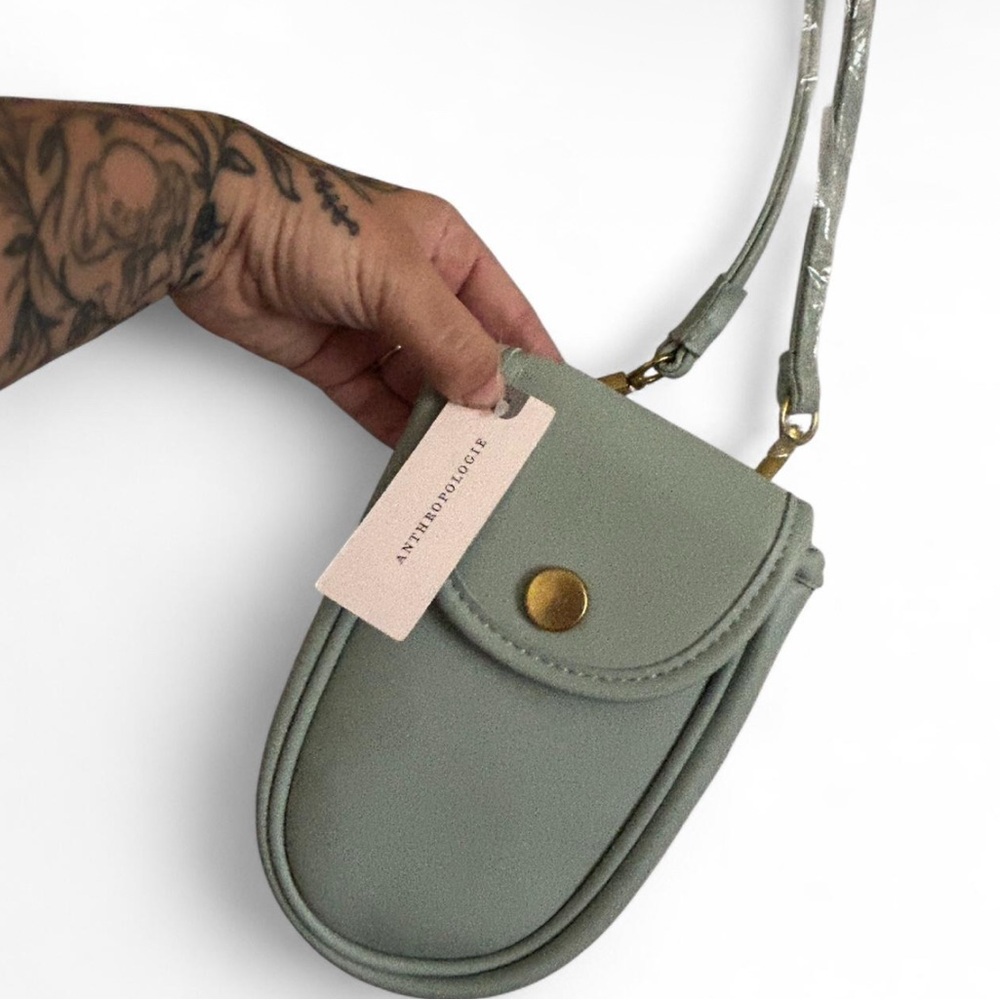 Anthropologie Mint Green Crossbody Bag